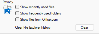 Hiderecentlyusedfiles